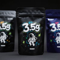 Sachet Doypack Personnalisé Imprimé et Laminé, Sachet Zip en Aluminium Mat pour Snacks Exotiques et Bonbons, Emballage Astronaute 3.5g