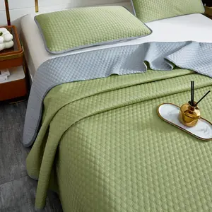 Luxury Reversible Bed Quilted Cooling Coverlets King Size Bedspread Set For Summer