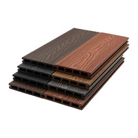 Nouvelle planche de terrasse en WPC en plastique recyclé, écologique, revêtement de sol extérieur multicolore, grain de bois 3D pour terrasse et balcon