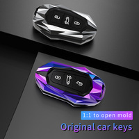Voiture À Distance Key Housse De Protection Accessoires en alliage de Zinc Porte-clés Shell Sac pour Peugeot 308 407 207 508 4008 408 308 5008 voiture acce
