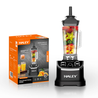 Robot mixeur commercial HALEY 4800W, 5+ vitesses, mixeur multifonction haute performance, broyeur de glace, machine à smoothies, pour la maison et l'hôtel