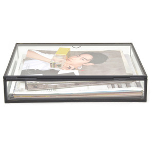 <span class=keywords><strong>Boîte</strong></span> <span class=keywords><strong>à</strong></span> <span class=keywords><strong>Bijoux</strong></span> Vintage Moderne Noire Mate pour Cadeau de Mariage, Cadeau de Demoiselle d'Honneur, Montre, Souvenir, Bibelot, en <span class=keywords><strong>Verre</strong></span> <span class=keywords><strong>et</strong></span> <span class=keywords><strong>Laiton</strong></span> Métallique – Vente Directe Usine - Product Image 3
