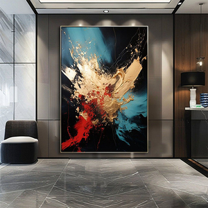 Quadri <span class=keywords><strong>Astratti</strong></span> su Tela <span class=keywords><strong>di</strong></span> Arte Popolare con Ritratti Femminili in Stile Pittura a Olio - Product Image 4