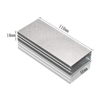 Boîtier en aluminium extrudé sur mesure, usiné CNC, pour projet de boîtier électronique, boîte de projet PCB, dissipateur de chaleur