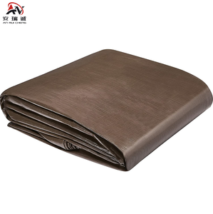 Bâches en polyéthylène robustes marron/noires, imperméables, renforcées avec œillets métalliques <span class=keywords><strong>pour</strong></span> la couverture de camions et remorques - Product Image 2