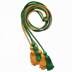 Cordons double couleur vert/or Cordons d'honneur de graduation de couleur unie Cordons de graduation - Product Image 1