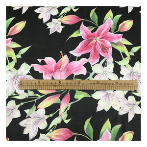 Lo sbocco di fabbrica 100% poliestere giglio modello 100D Chiffon stampa digitale personalizzato Chiffon tessuto per gli indumenti - Product Image 3