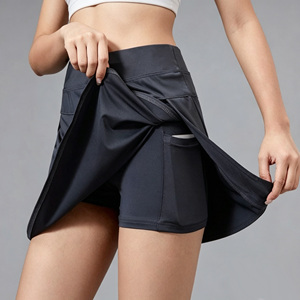 Factory Price 2 in 1 Tennis Skirts Women Lightweight <strong>Running</strong> Yoga Dance Workout Clothing <strong>Skorts</strong> - Product Image 1