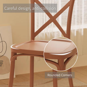 Silla de Resina Plástica Apilable de Diseño Moderno Nórdico para Exteriores, Colorida, de Polipropileno, para Restaurante y Cafetería - Product Image 3