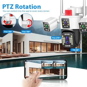 <span class=keywords><strong>Caméra</strong></span> PTZ multi-objectifs haute vitesse IPC360 pour la maison, 4K, 4 objectifs, WiFi, IP66, étanche, panoramique, navigation 3D, <span class=keywords><strong>compatible</strong></span> avec le cloud et <span class=keywords><strong>Alexa</strong></span> - Product Image 3