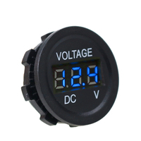A27 Tahan Air Panel Mount 6-30V Voltmeter Digital untuk 12V 24V Mobil Kemping Marine