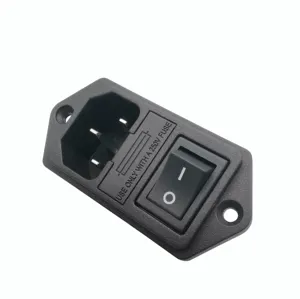 15A 250V Rocker Switch C14 Socket Fuse Inlet Module Plug for Home appliances medical devices