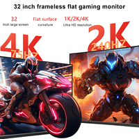 Moniteur de jeu 32 pouces 4K 2K 1K 240Hz 180Hz IPS VA 1ms sans cadre ultra-fin pour PC avec DP HDMI VGA pour Esports et bureau