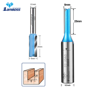 Lamboss đôi cạnh thẳng bit cho chế biến gỗ Độ chính xác cao Bộ định tuyến bit cắt tỉa phay - Product Image 1