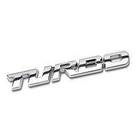 Nouveau Badge de Voiture 3D Moderne en Métal, Autocollant Logo Turbo, Emblème de Carrosserie, Autocollant Personnalisé Découpé sur Mesure en Acier Plaqué, Fer, Zinc, Modèle Souvenir