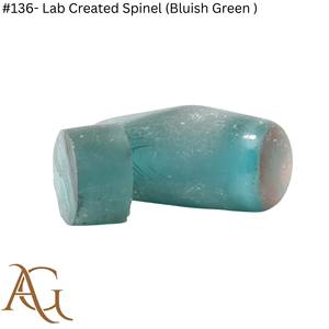 Espinela Cultivada en Laboratorio # 136 Esferas de espinela (verde azulado) creadas en laboratorio, piedras preciosas en bruto sintéticas, simuladas, de fusión por llama - Product Image 3