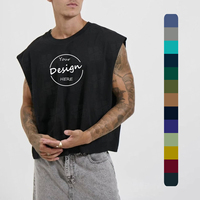 Camiseta sin Mangas Extra Grande de Algodón 100% de Alta Calidad con Estampado Personalizado, Camisetas sin Mangas que Absorben la Humedad para Hombre