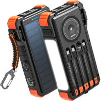 20000mAh Kabelloses Ladegerät LED Campinglampe Solar Powerbank