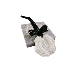 Kalıcı Kokulu El Yapımı Aromaterapi Alçı Taşı Beyaz Çiçek Şeklinde Taşınabilir Oda Kokusu - Product Image 1