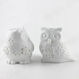Hollow-out Ceramic Tealight Oil Burner Essential Oil Incense Aroma Diffuser Furnace for Home Decoration