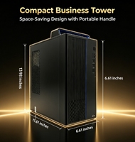 定制商务桌面套装 |   3.0GHz CPU，16GB DDR4 RAM，256GB SSD+1TB HDD，23.8英寸高清显示器