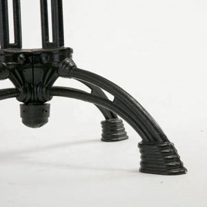 WEKIS Large Cross Frame Pedestal Coffee Table Base Traditional <b>Cast</b> Iron Kitchen Black Finish for Dining Outdoor Living Room Use - Product Image 6