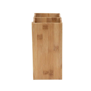 2-delige bamboe koffiekopjes opbergorganizer met 2 compartimenten, bekerdispenser, gepersonaliseerd logo, cadeauverpakking - Product Image 2