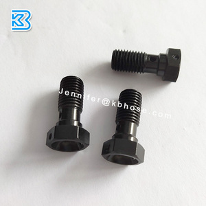 M10 Metric Banjo Eye To AN-3 Male JIC Flare Adapter Fitting - For Oil & Fuel Lines 4 thumbnail image