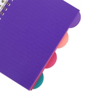 Carnets de notes spirales personnalisés A4 A5 A6 en PP, vente en gros d'usine, avec impression sur mesure, planificateur 5 sujets avec élastique