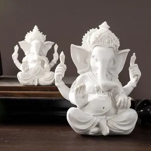 Statue de Ganesha en résine Feng Shui, sculpture d'éléphant en grès, Bouddha, déesse indienne d'Asie du Sud-Est, ornement de bureau - Product Image 2