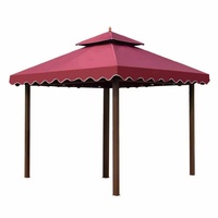 Auvent carré en métal d'extérieur, auvent de jardin, pavillon de cour, gazebo à quatre pieds, grand parasol romain imperméable