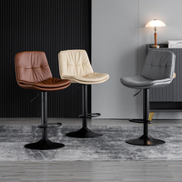 Bar stühle Nordic Tall Günstige Theken möbel Gold Metall Leder zurück Luxus küche Moderne Hoch hocker Bar stühle Für Steht isch