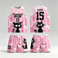 Maillot de basketball personnalisé pour enfants, livraison rapide OEM, sublimation, maille respirante en polyester, séchage rapide, kit uniforme d'équipe personnalisé avec logo