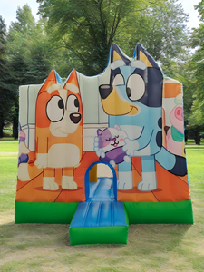 Nhà phao liên hoàn thương mại có cầu trượt - Lâu đài phao ngoài trời siêu bền, chống thấm nước cho thuê sinh nhật trẻ em - Product Image 5