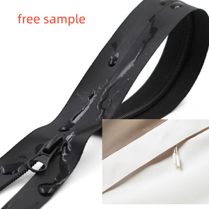 Bán buôn tùy chỉnh sang trọng màu đen Nylon Zip chuỗi dài với lớp phủ chống thấm nước dây kéo vô hình - Product Image 3