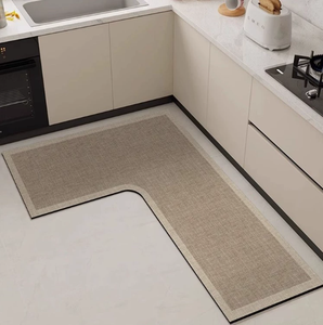 Rompecabezas cuadrado moderno de PVC, alfombrilla para suelo de cocina, antimanchas de aceite, resistente al desgaste, resistente a la suciedad, absorbente de agua, antideslizante, lavable - Product Image 5