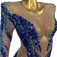 Robe longue sirène sexy avec strass papillon pour anniversaire, mariage, soirée de gala, célébration, costume de scène pour chanteuse