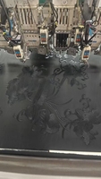 Tissu en Acétate de Luxe Brodé, Motif Floral Royal Travaillé, pour Abaya, Vêtement de Mode, Tissu Haut de Gamme