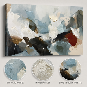 Stampa su Tela Astratta di Alta Qualità, Dipinto a Olio Fatto a Mano, Arte Murale Incorniciata per Decorazione d'Interni di Uffici, Hotel e Gallerie - Product Image 2