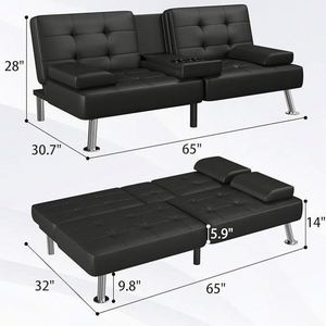 Sofá Cama Plegable Multifuncional Moderno RYH RYH-666 con Estructura Metálica y Tapicería de Tela para Oficina, Dormitorio, Sala de Estar y Uso en Hoteles - Product Image 1