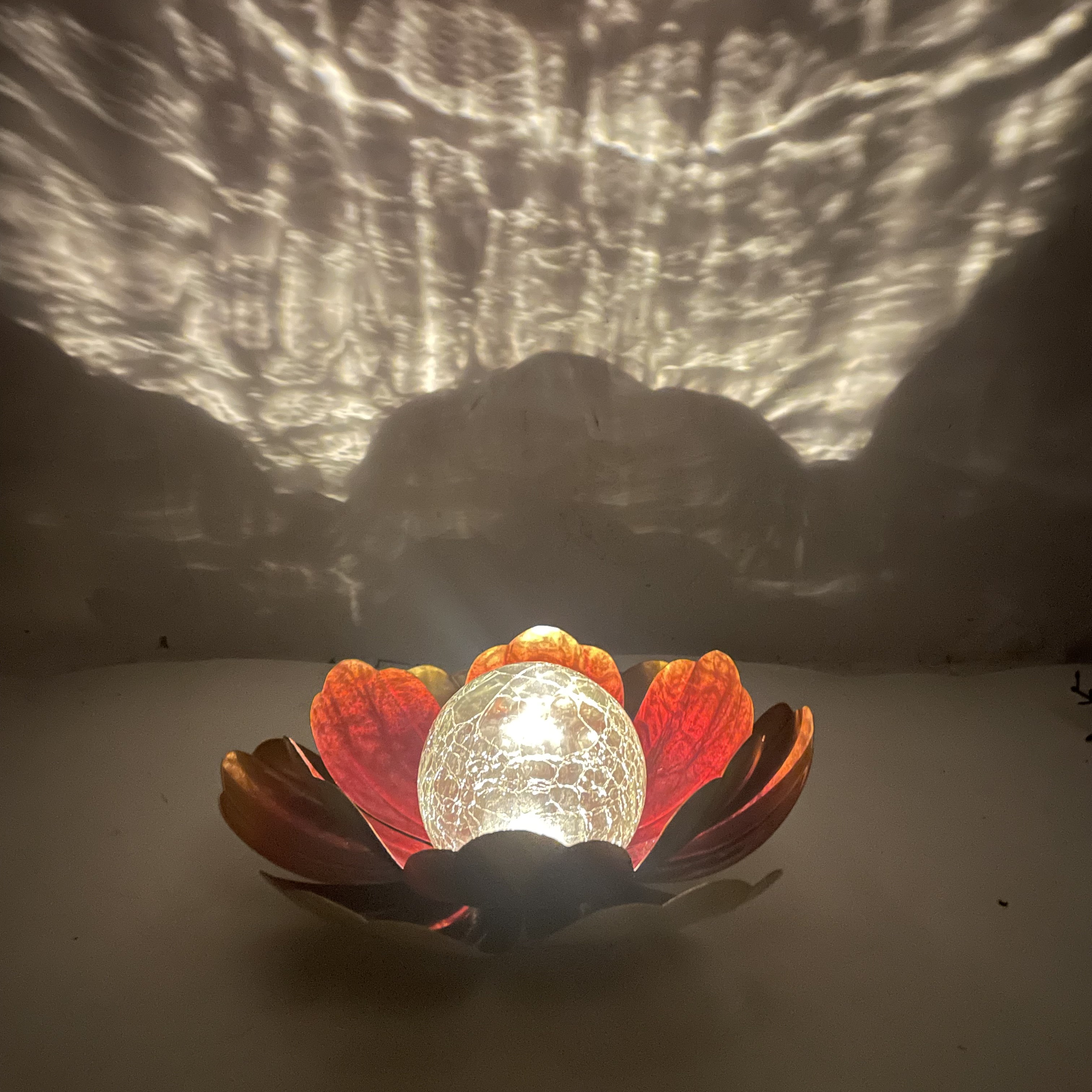 automatic outdoor led lotus flower lamp waterproof