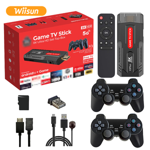 X3 Plus Game Stick 4K Dual System TV Box 64G 30000 Games Retro Video Game <strong>Console</strong> 2.4G Wilress Controller Wiisun - Product Image 1