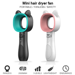 Mùa Hè Dễ Thương Mèo Tai Fan Không Cánh Cầm Tay USB Có Thể Sạc Lại Ngoài Trời Xách Tay Mini Trong Nhà Điện Làm Mát Nhà Tay Người Hâm Mộ - Product Image 3