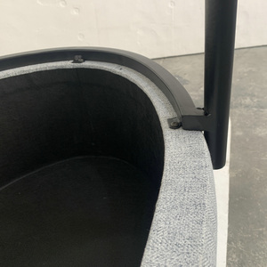 Banco Otomano Moderno Tapizado con Patas Metálicas, Banco <span class=keywords><strong>de</strong></span> Lino para <span class=keywords><strong>Pie</strong></span> <span class=keywords><strong>de</strong></span> <span class=keywords><strong>Cama</strong></span>, Recámara o Entrada - Product Image 6