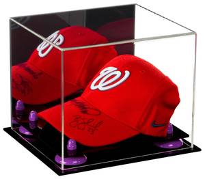 Espositore da Tavolo <span class=keywords><strong>in</strong></span> <span class=keywords><strong>Plexiglass</strong></span> per Cappelli da Baseball con Retro a Specchio Cubo <span class=keywords><strong>in</strong></span> Lucite per Memorabilia Scatola Espositiva <span class=keywords><strong>in</strong></span> Acrilico Trasparente con Supporti Dorati - Product Image 4