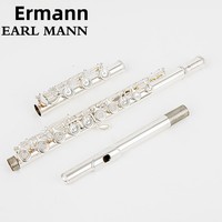 Elman Musical Instrument 17 Open Closed Hole White Copper Flute Silver Plated C- Key Tianjin Beginner Children Adult Students