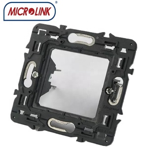 Cadre de support métallique de type français 80*80MM, plaque frontale <span class=keywords><strong>RJ45</strong></span> pour <span class=keywords><strong>Legrand</strong></span>, prise <span class=keywords><strong>modulaire</strong></span> <span class=keywords><strong>RJ45</strong></span> 45*45MM/45*22.5MM, 1/2 ports - Product Image 6