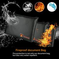 Sac ignifuge extra large A5 en silicone, imperméable, pour argent et documents