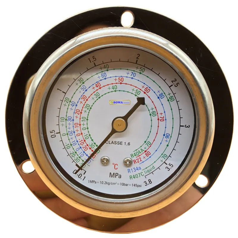 3.8MPa R404a, R22, r134a e R407c misuratori di pressione assiale di mostrare come lato di pressione e temperatura per ottenere subcool e rapporto di compressione