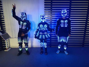 <span class=keywords><strong>Efun</strong></span> MOQ 1 PCS RGB LED Light up Dancing Stage Light Suit Robot para DJ para fiestas de Halloween y Año Nuevo en Night Club Bars - Product Image 5